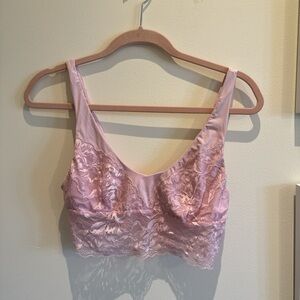 free people pink lace bralette.